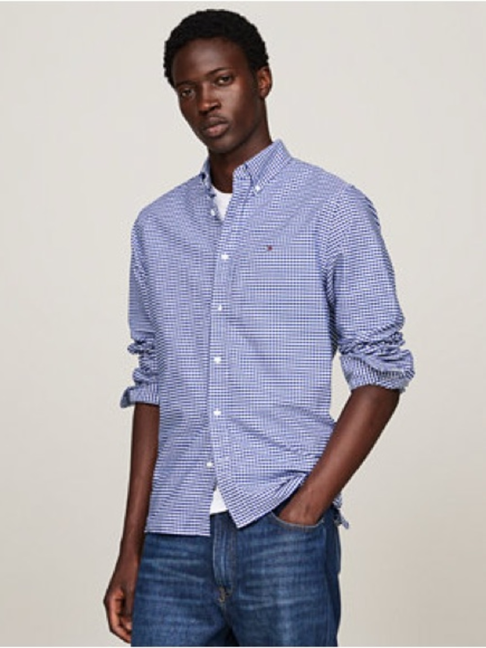 Tommy Hilfiger Regular Fit Gingham Button Down Shirt
